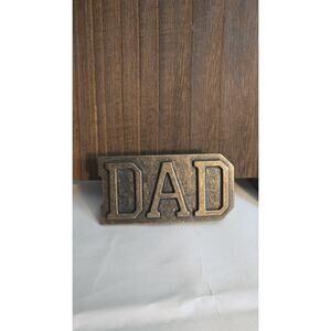 Vintage DAD Belt Buckle Brass Tone Father’s Day Gift Western Style